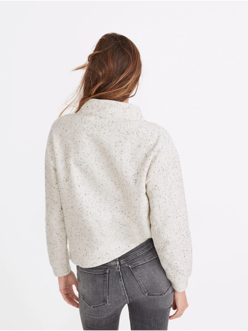 Madewell Donegal Mockneck Side-Button Sweatshirt - Picture 2 of 4